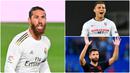Performa Sergio Ramos bersama Real Madrid menjadikan dirinya sebagai salah satu bek terbaik di kompetisi Liga Spanyol. Selain Sergio Ramos, tercatat ada beberapa bek tangguh lainnya yang bermain apik di kompetisi Liga Spanyol. Berikut 5 bek tangguh di Liga Spanyol. (kolase foto AFP)