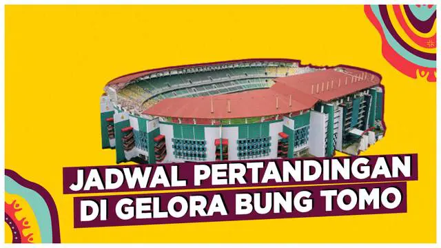 Berita video, Motion grafis daftar pertandingan Piala Dunia U-17 di Stadion Gelora Bung Tomo Surabaya