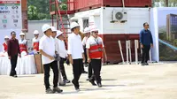 Presiden Joko Widodo saat meninjau langsung proyek pembangunan Hotel Nusantara di Ibu Kota Nusantara (IKN), Rabu (20/12/2023). (Foto: Istimewa)
