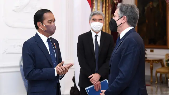 Presiden Joko Widodo atau Jokowi Bertemu Menlu AS Anthony J Blinken