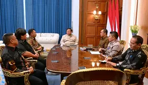 Prabowo Terima Tokoh Dayak Panglima Jilah Bahas Kebakaran Hutan Kalimantan