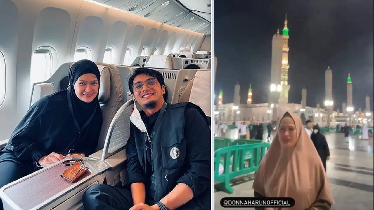 Donna Harun pertama kali pergi umrah (Foto: Instagram @rickyharun)