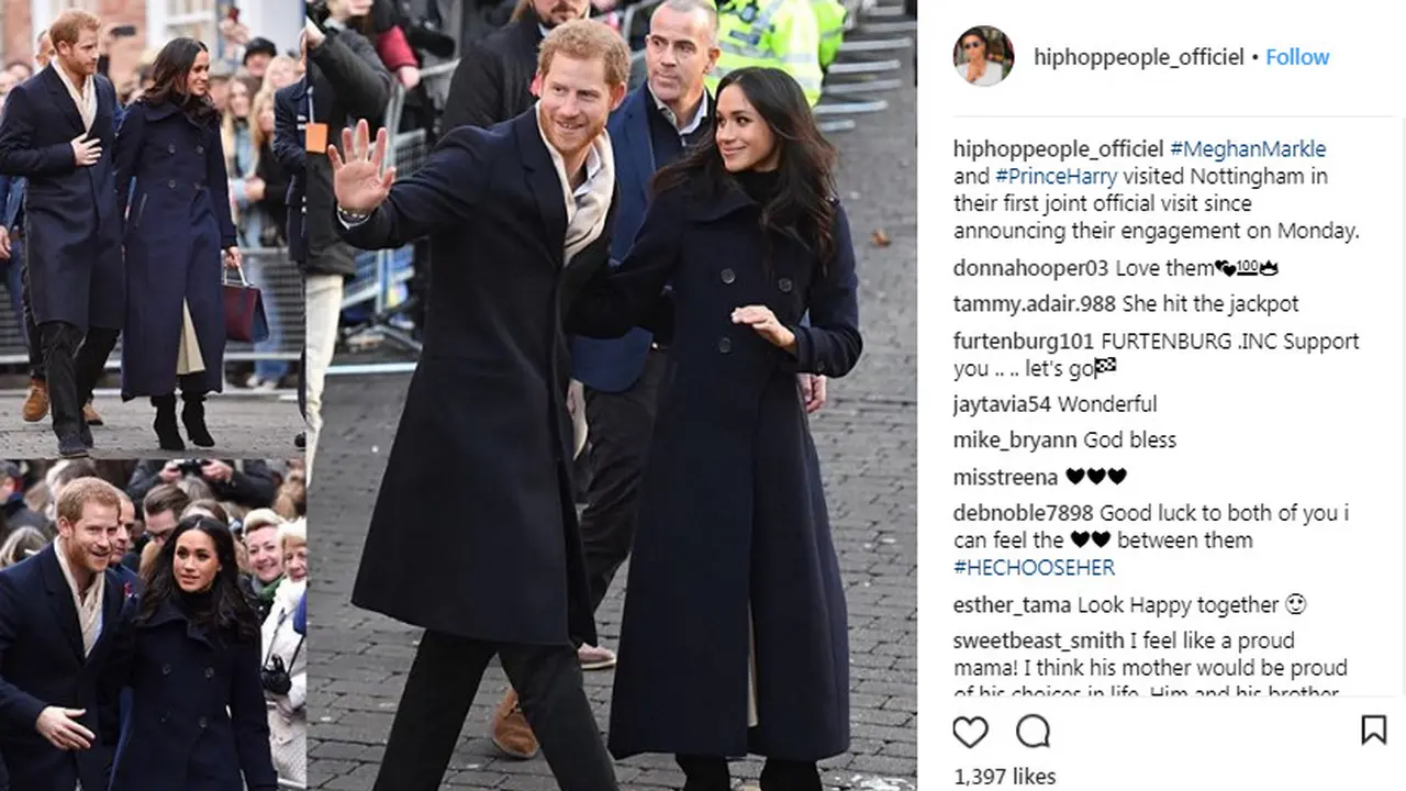 Penampilan Perdana Meghan Markle sebagai Tunangan Pangeran Harry