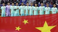Timnas China akan menjadi satu di antara lawan Timnas Indonesia pada laga putaran ketiga Grup C kualifikasi Piala Dunia 2026 zona Asia. (AFP/KARIM JAAFAR)