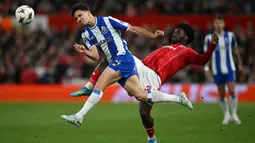 Sebelumnya, Nottingham berhasil menahan imbang FC Porto pada leg pertama dan membuat agregat menjadi 1-1. (AFP/ Paul Ellis)