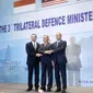 3 Menteri Pertahanan Indonesia, Malaysia dan Filipina di ral Defence Ministers Meeting. (Liputan6.com/Dewi Divianta)