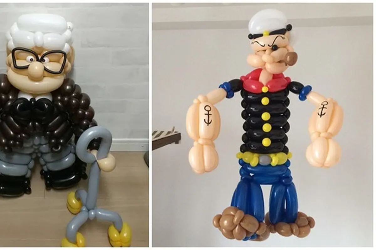 6 Potret Rangkaian Balon Mirip Tokoh Kartun Ini Unik, Detailnya Sempurna