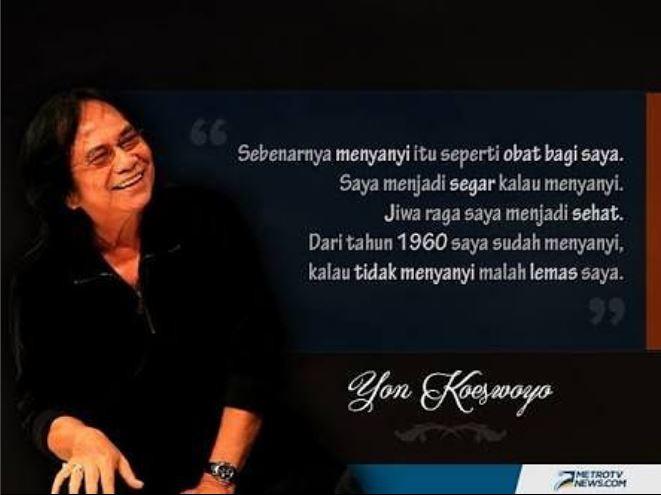 Yon Koeswoyo bisa sehat hingga usia 77 tahun karena menyanyi (Foto: Instagram)