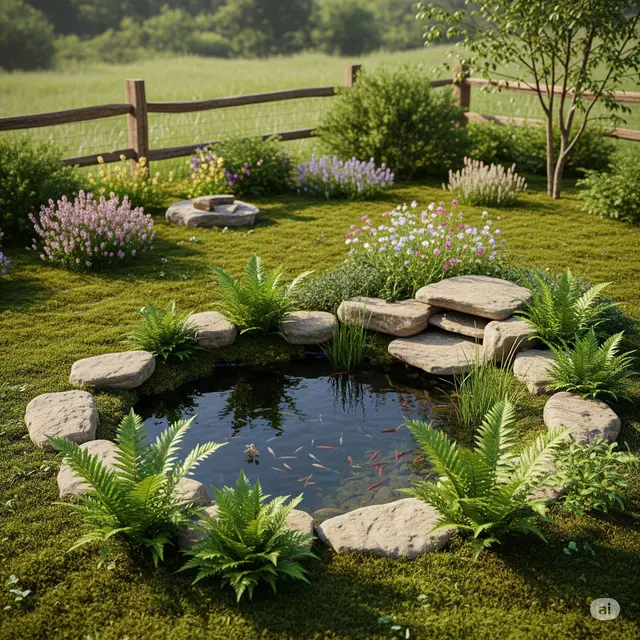 Model Taman Depan Rumah Pedesaan. Foto: Gemini