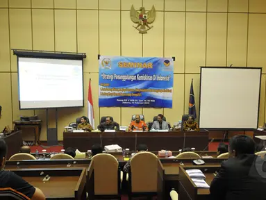 Fraksi Partai NasDem menggelar seminar "Strategi Penanggulangan Kemiskinan di Indonesia" di gedung DPR, Jakarta, Jumat (13/2/2015). (Liputan6.com/Andrian M Tunay)