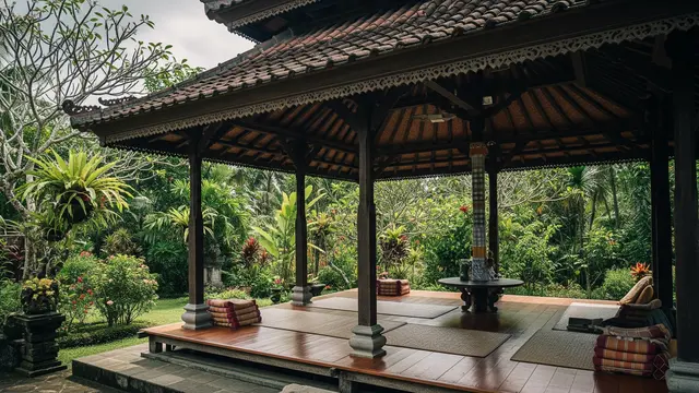 Model Pendopo Mungil untuk Rumah Kampung yang Adem/AI Generated