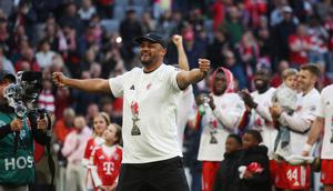 Bayern Munchen resmi menjadi juara Liga Jerman atau Bundesliga musim 2025/2026 pada Minggu (19/04/2026) waktu setempat. (AFP/Karl-Josef Hildenbrand)