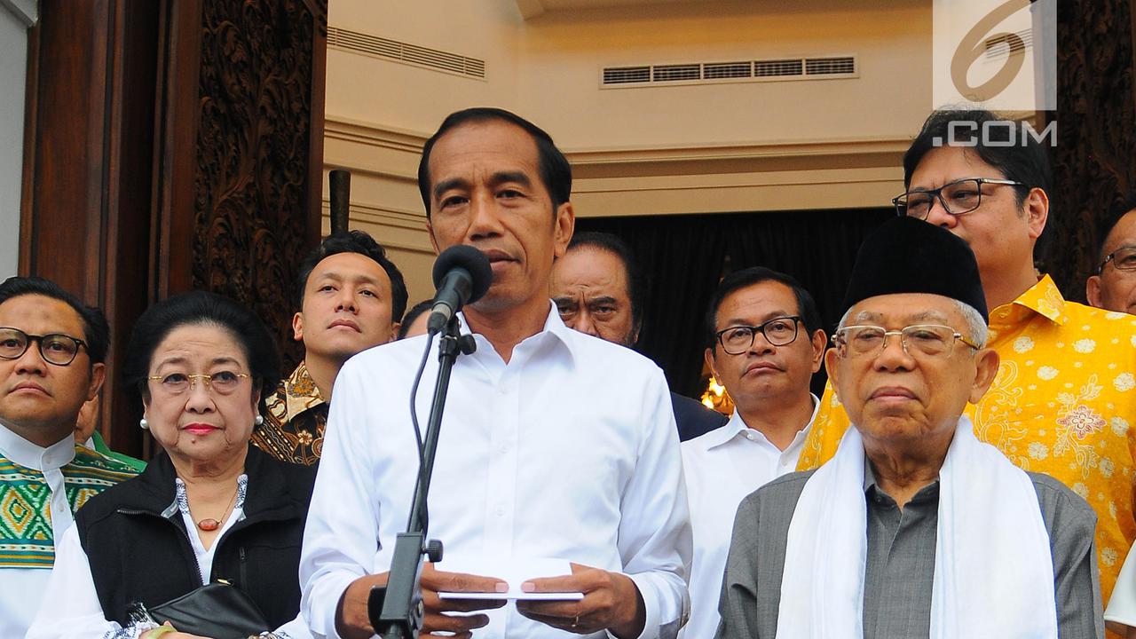 Didampingi Ketum Parpol, Jokowi Jelaskan Hasil 12 Lembaga Survei