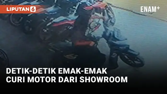 Edan! Emak-emak Ini Nekat Curi Motor dari Showroom