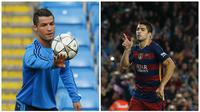 Cristiano Ronaldo dan Luis Suarez, bersaing meraih Sepatu Emas 2016