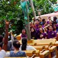 Para kontestan D'Academy berlibur ke Dufan, Ancol, Jakarta Utara, Sabtu (22/3/2014).