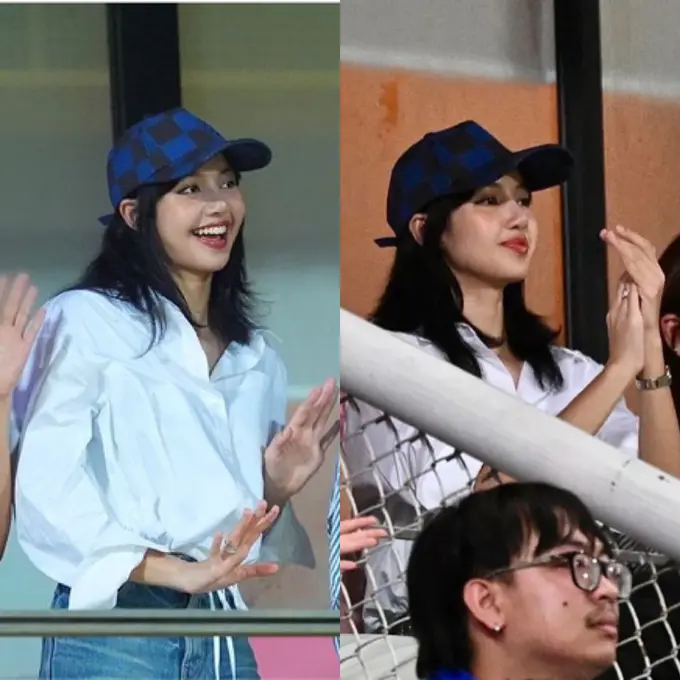Lisa Blackpink  Menyaksikan Pertandingan Sepakbola Thailand vs Korea Selatan