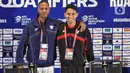 Pelatih Timnas Indonesia Patrick Kluivert (kiri) bersama pemain Timnas Indonesia Marselino Ferdinan memberikan keterangan terkait persiapan jelang laga putaran ketiga Kualifikasi Piala Dunia 2026 Zona Asia Grup C melawan Bahrain di Stadion Utama Gelora Bung Karno, Senayan, Jakarta, Senin (24/3/2025). (Liputan6.com/Angga Yuniar)