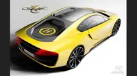 Sebuah startup otomotif asal Swiss, Rinspeed, membuka selubung mobil sport otonomos yang dilengkapi drone di atasnya dengan nama Etos. 