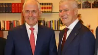 Perdana Menteri Australia Malcolm Turnbull (kiri) dan Wakil Perdana Menteri Australia yang baru, Michael McCormack (Andrew Kennedy/ABC AUSTRALIA)