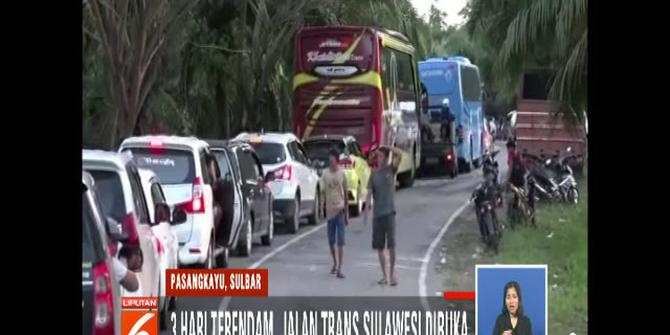 Jalan Trans Sulawesi Mulai Dibuka Usai Terendam Banjir 3 Hari