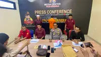 Press Conference kasus tindak pidana Narkotika dengan pelaku berinisial AM yang merupakan oknum Camat di Kabupaten Pohuwato (Arfandi Ibrahim/Liputan6.com)