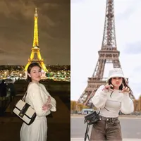 Aaliyah Massaid dan Fuji an Saat Liburan ke Paris. [Instagram]