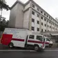 Truk pengangkut bom milik polisi terlihat di depan gedung Konsulat Jenderal AS di Hongkong (AFP)