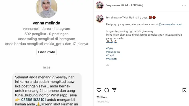 Venna Melinda - Ferry Irawan (Foto: Instagram/@ferryirawanofficial)