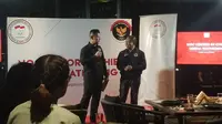 Menpora Zainudin Amali (kanan) bersama Ketua NOC Indonesia, Raja Sapta Oktohari pada pertemuan Pemimpin Redaksi beberapa media di Jakarta hari Jumat (02/09/2022). (Darojatun/Bola.com)