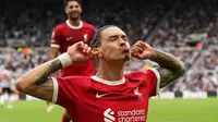 Skor imbang seharusnya sudah cukup memuaskan, tapi Liverpool tambah satu lagi. Menit ke-90+3, Nunez kembali mencetak gol sekaligus membalikkan kedudukan. Umpan Salah diteruskan tembakan Nunez ke tiang jauh. Gol! Newcastle 1-2 Liverpool. (Owen Humphreys/PA via AP)