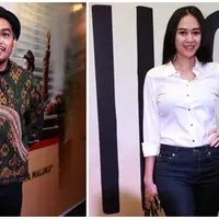 Aura Kasih dan Glenn Fredly Ketahuan Saling Cium Pipi saat bertemu di Gala Premier Filosofi Kopi The Movie.