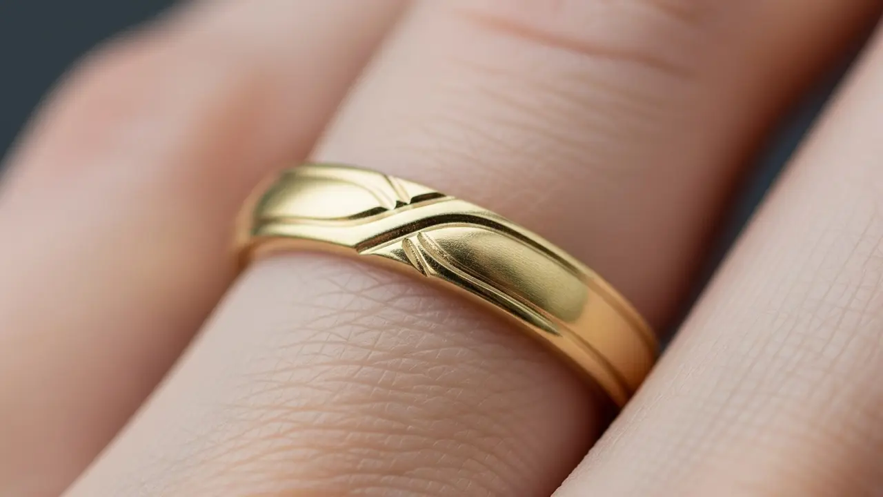 Cincin Emas Kuning Klasik