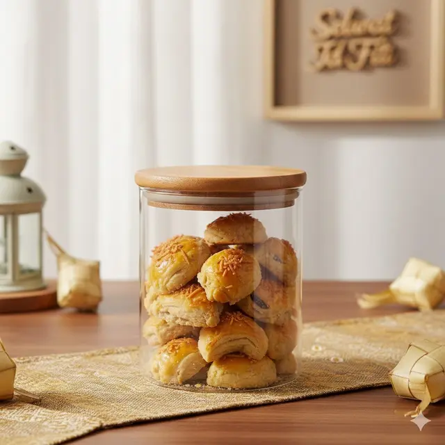 Toples lebaran bahan Kaca Borosilikat (Gemini AI)