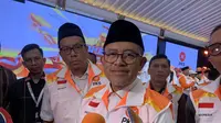 Pelaksana Harian Presiden Partai Keadilan Sejahtera (Plh Presiden PKS) Ahmad Heryawan alias Aher menyerahkan sepenuhnya pada Prasiden terpilih periode 2024-2029 Prabowo Subianto soal jatah kementerian. (Liputan6.com/Delvira Hutabarat)