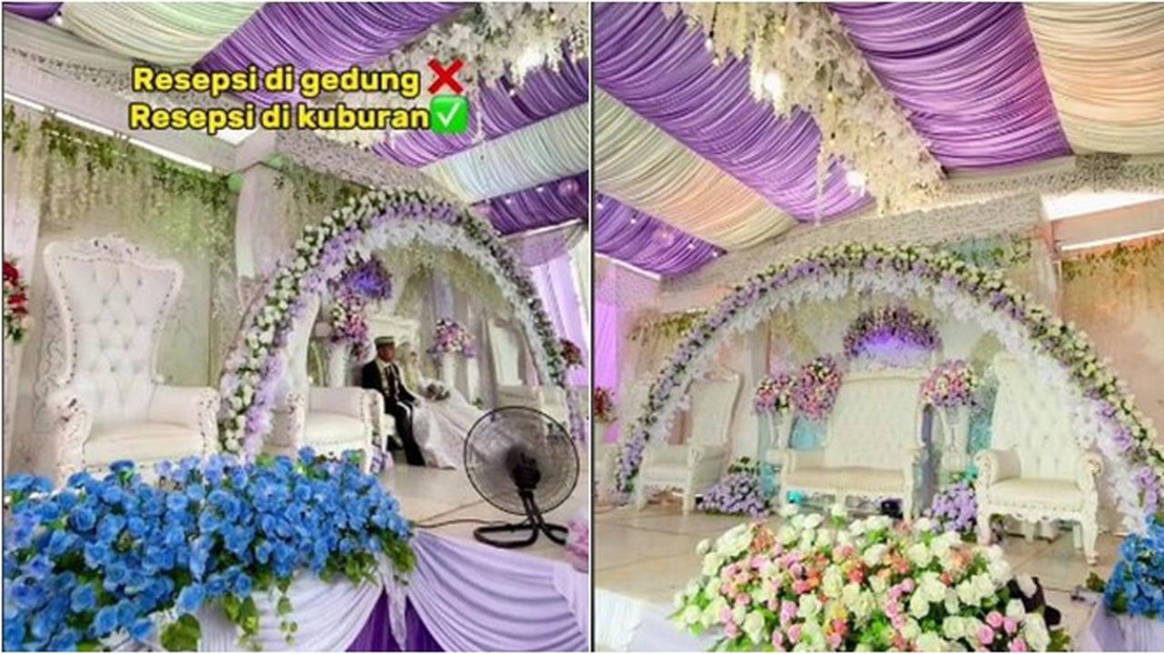 Resepsi Pernikahan di Tengah Kuburan Ini Jadi Sorotan, Dekorasinya Mewah