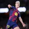 Gelandang Barcelona, Daniel Olmo, merayakan gol pembuka saat pertandingan Liga Spanyol antara FC Barcelona vs Real Oviedo di Stadion Camp Nou, Barcelona, pada 25 Januari 2026. (Josep LAGO / AFP)