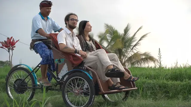 Becak listrik. (Istimewa).