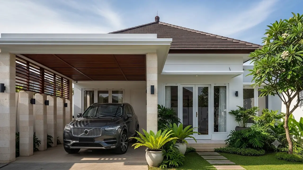 Carport Semi Terbuka yang Tidak Mudah Panas/AI Generated