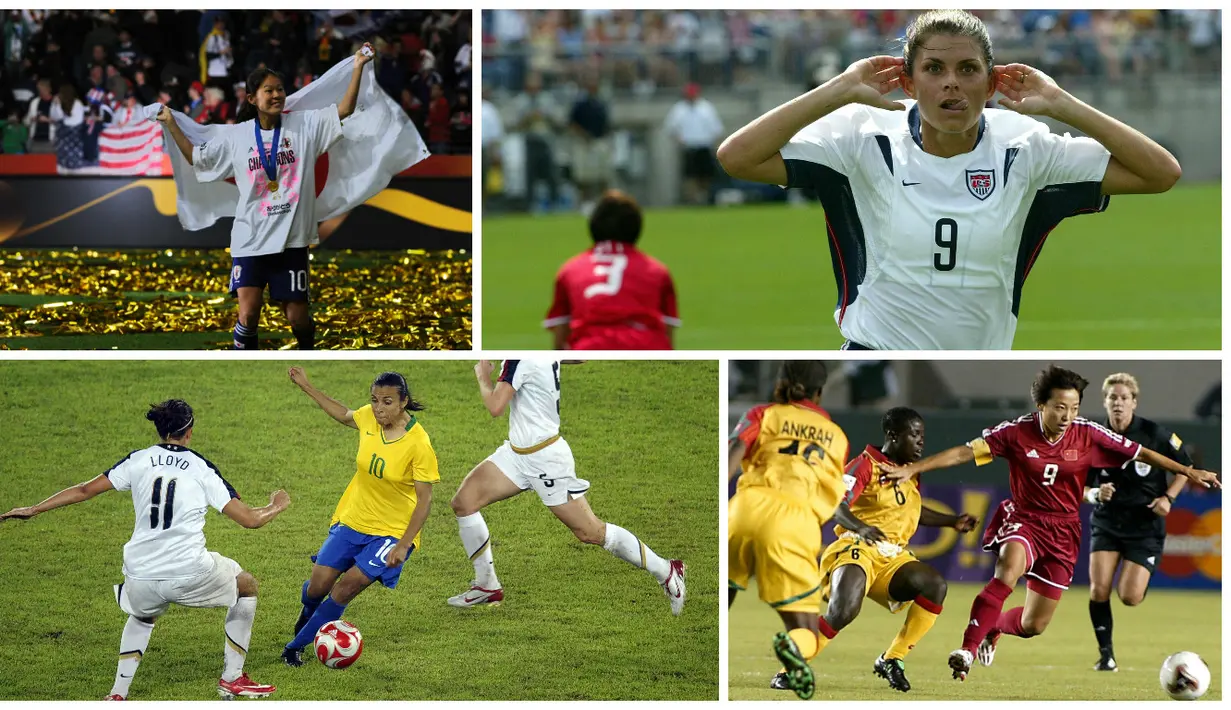 Inilah 10 pemain sepak bola wanita terbaik sepanjang masa. Nama-nama seperti Sun Wen, Mia Hamm, Abby Wambach, Marta, dan Birgit Prinz menghiasi daftar yang dilansir Squawka.com ini. (AFP)
