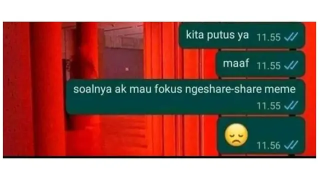 8 Chat WA Alasan Putus ala Netizen Ini Bikin Geleng Kepala