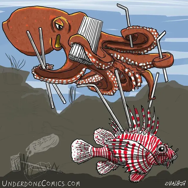 Seniman Ini Ingatkan Polusi Sampah di Laut Lewat Ilustrasi, 7 Hasilnya Mengagumkan