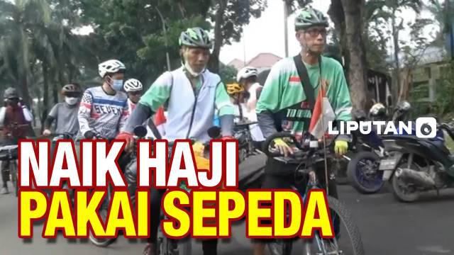 Dua orang warga Tangerang Selatan, Banten berniat berangkat haji dengan memakai sepeda. Perjalanan yang bakal ditempuh selama 7 bulan ini, telah disiapkan sejak Agustus 2021.