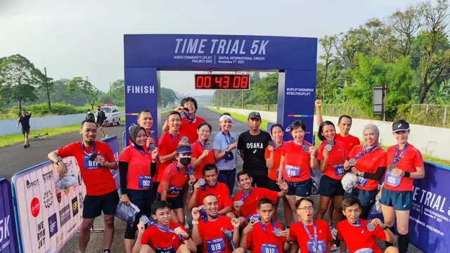 Pandu Winata juara pertama lari time trial 5k