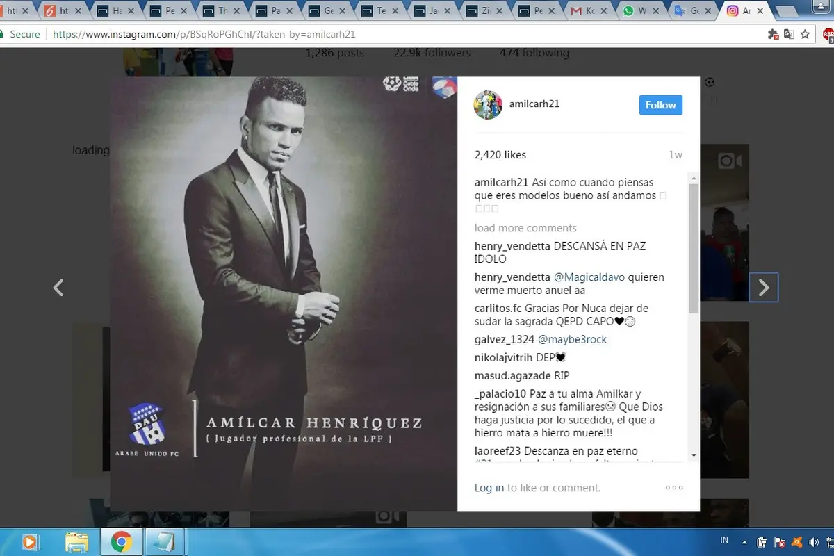 Pemain Timnas Panama Amilcar Henriquez