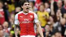 4. Hector Bellerin - Bek kanan Spanyol itu memulai karier sepak bola di akademi Barcelona sejak usia 8 tahun. Setelah memutuskan pindah ke Arsenal pada 2011 kini Ia mampu menjadi pilihan utama Arsene Wenger di lini belakang. (AFP/Justin Tallis)