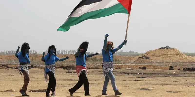 Protes Isreal, Warga Palestina Bergaya Karakter Avatar