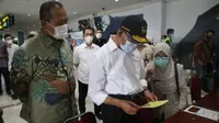 Menko PMK Muhadjir Effendy meminta kejadian penggunaan ulang alat tes antigen bekas tidak terulang kembali saat memberikan pernyataan di Medan, Sumatera Utara, Sabtu, 1 Mei 2021. (Dok Kemenko PMK)