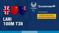 Paralimpiade Tokyo 2020 final atletik lari 100 Meter T38 Putra Putri