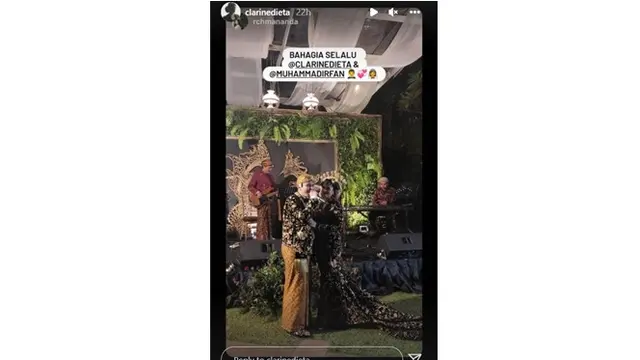 8 Momen Pernikahan Ifan Govinda dan Clarine Dieta, Mahar Unik Rp 12.122.021